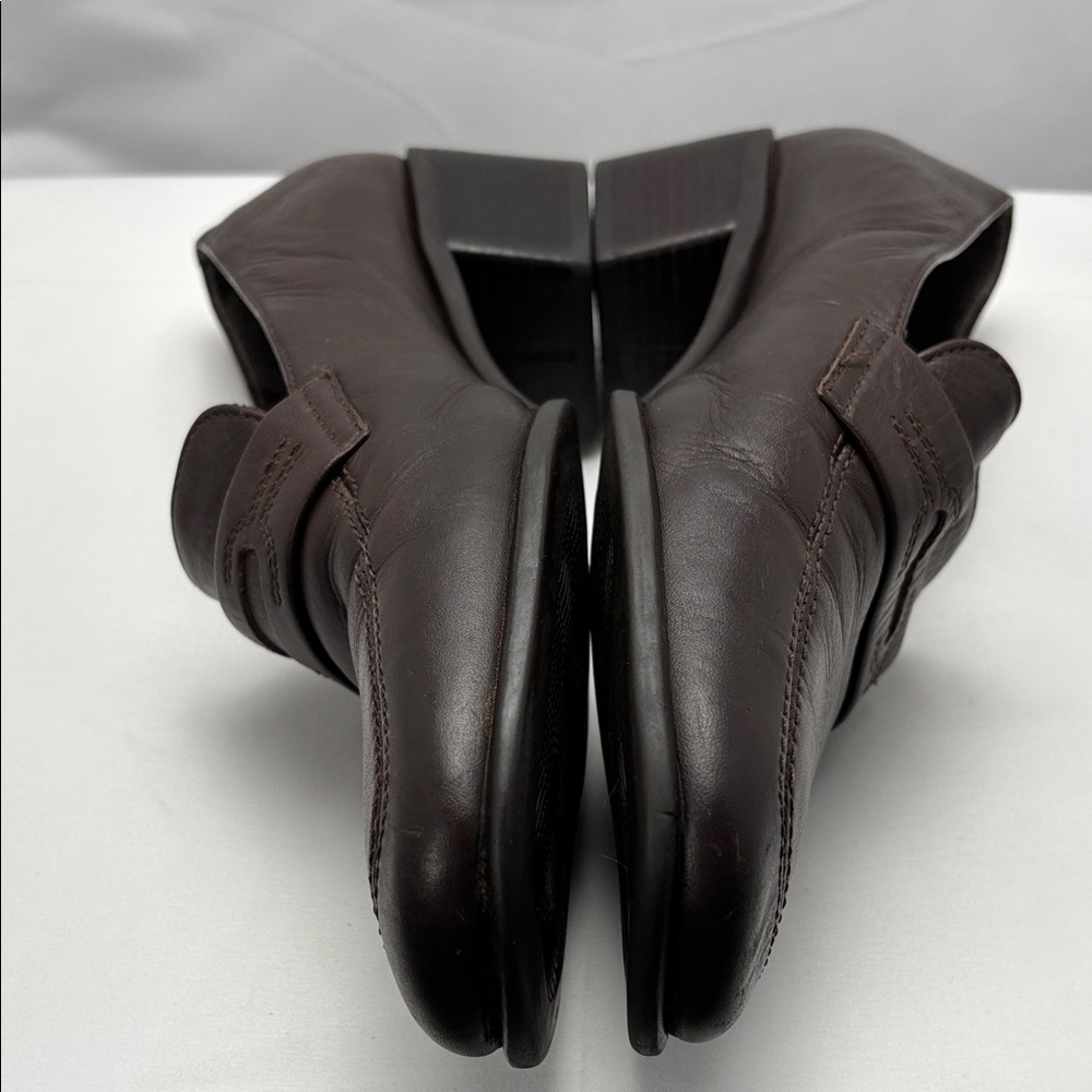 AAURA Vintage Women‎ 39 US 8.5/9 Dark Brown Leather Loafers Made in Brazil #234